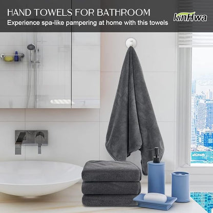 KinHwa Microfiber Hand Towel Ultra Soft Large Hand Towels