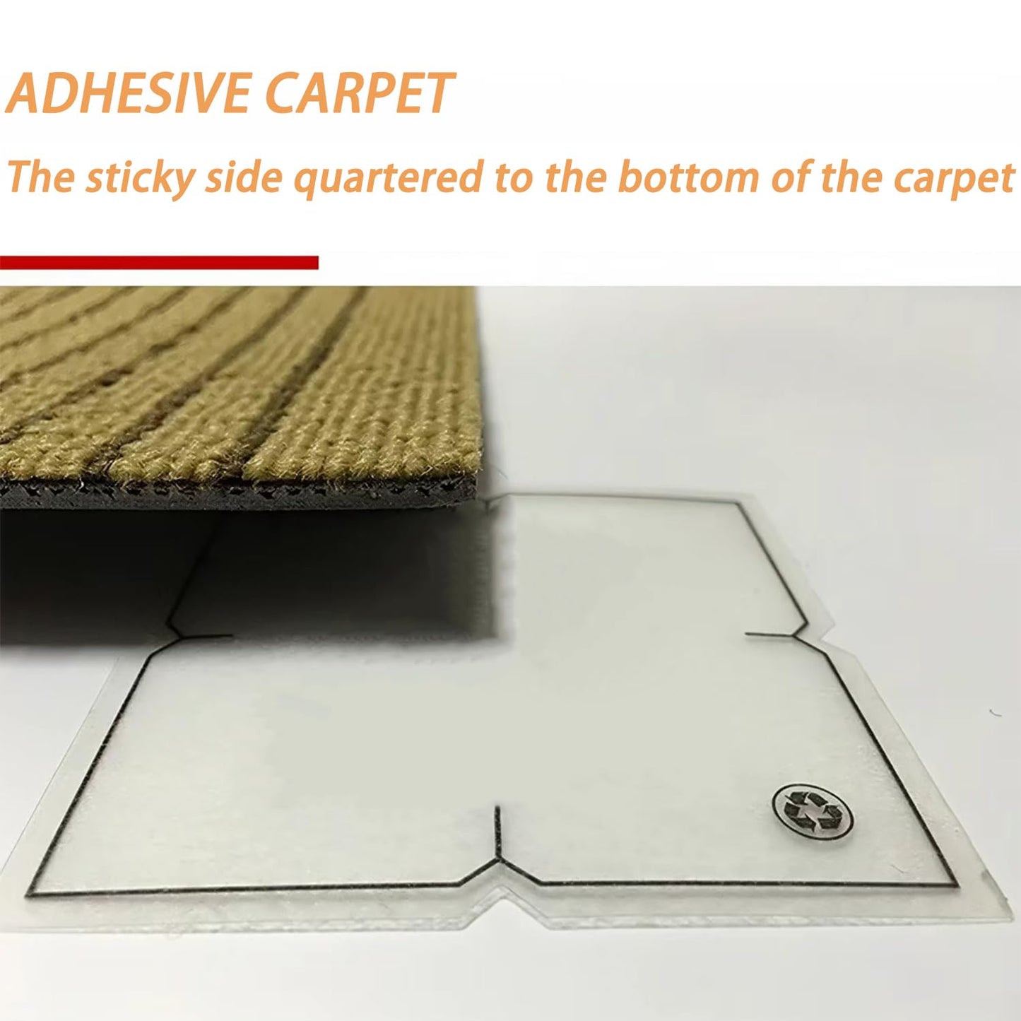 Carpet Tile Tape Adhesive Connectors Carpet Square Adhesives That Creates a Floating Floor 100 tabs per Pack