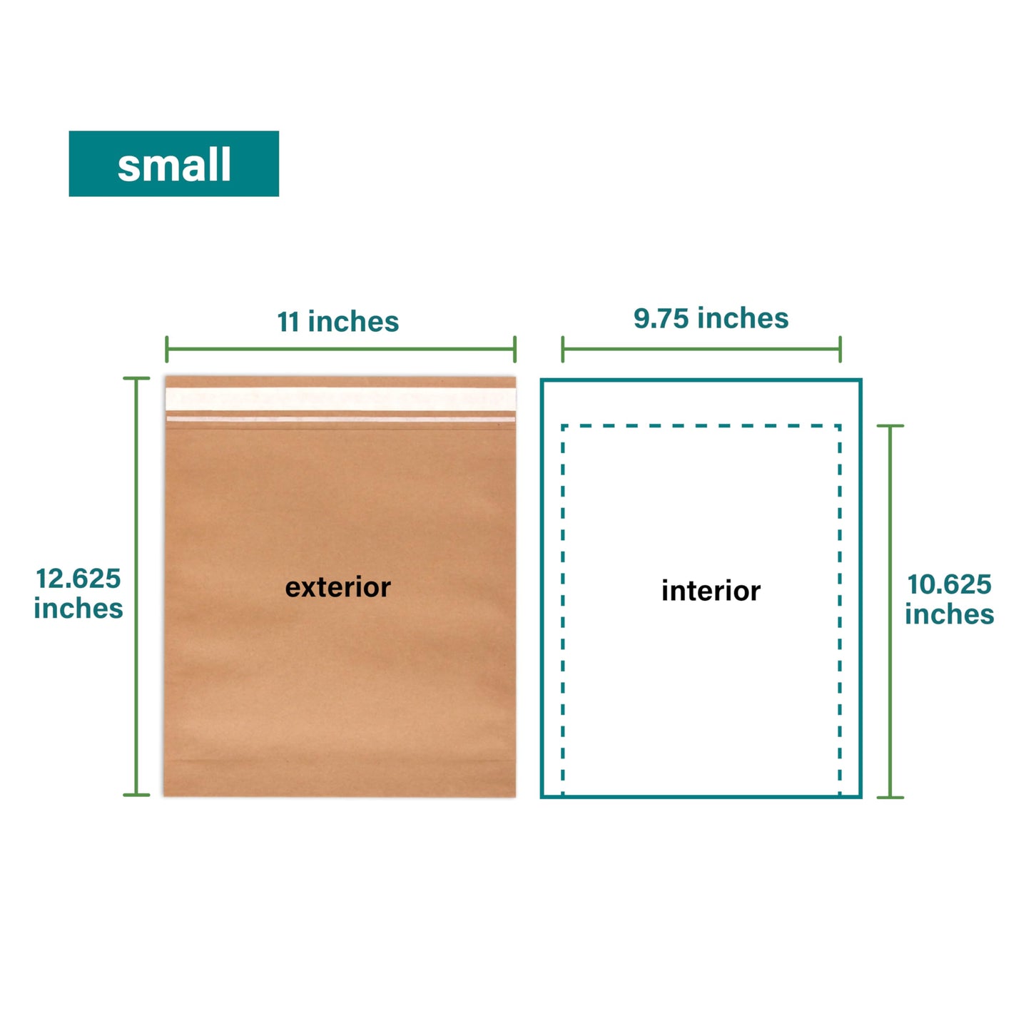 Elementree Small Recyclable Paper Mailers - 11" x 12.5" - 50 Count - Brown Expandable Envelopes & Shipping Bags - Made in the USA - Double-Walled Kraft Paper (00955)