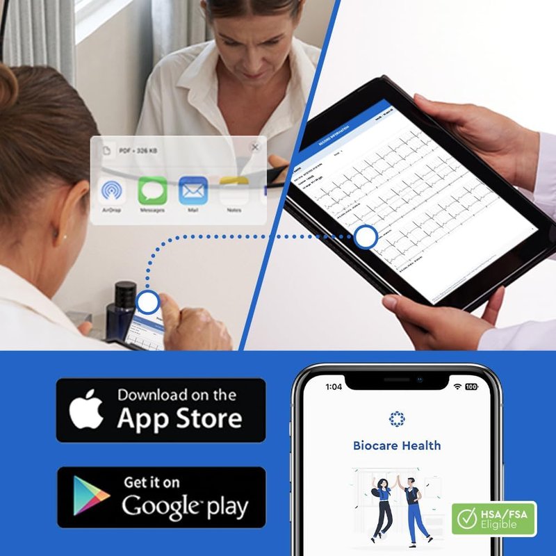 Bioheart 24/7 Continuous Heart Monitor - Smart Wearable Chest Strap with One Month Subscription