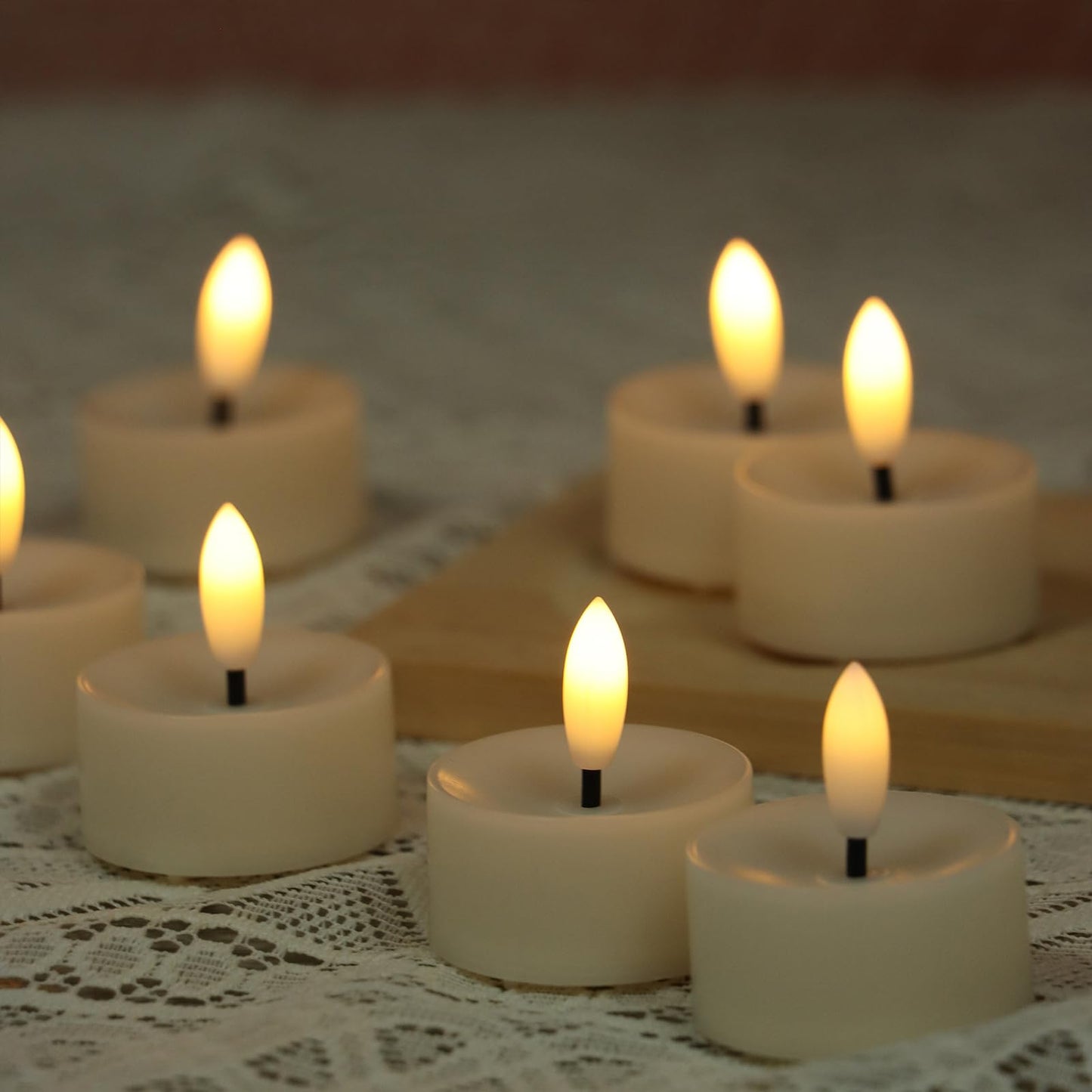 Flameless LED Tealight Candles, Battery Operated Fake LED Lights Electric Flickering Tea Lights for Wedding Party Halloween Christmas Party Theme Party, Holiday Decor Home Decorations, Set of 36