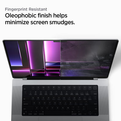 Spigen Tempered Glass Screen Protector [GlasTR Slim] Designed for MacBook Pro 16 inch (M4 Pro / M4 Pro Max / M3 series / M2 series / M1 series)