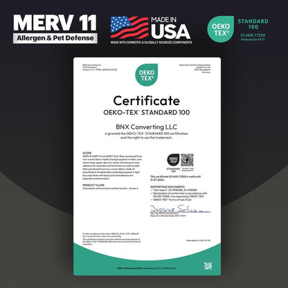 BNX TruFilter 20x25x5 (19.88’’ x 24.75’’ x 4.38‘ Honeywell Compatible 4”) MERV 11 Air Filter (2-Pack) - MADE IN USA - HVAC AC Furnace Filters for Allergies, Dust, Pet, Smoke, Allergy MPR 1200 FPR 7