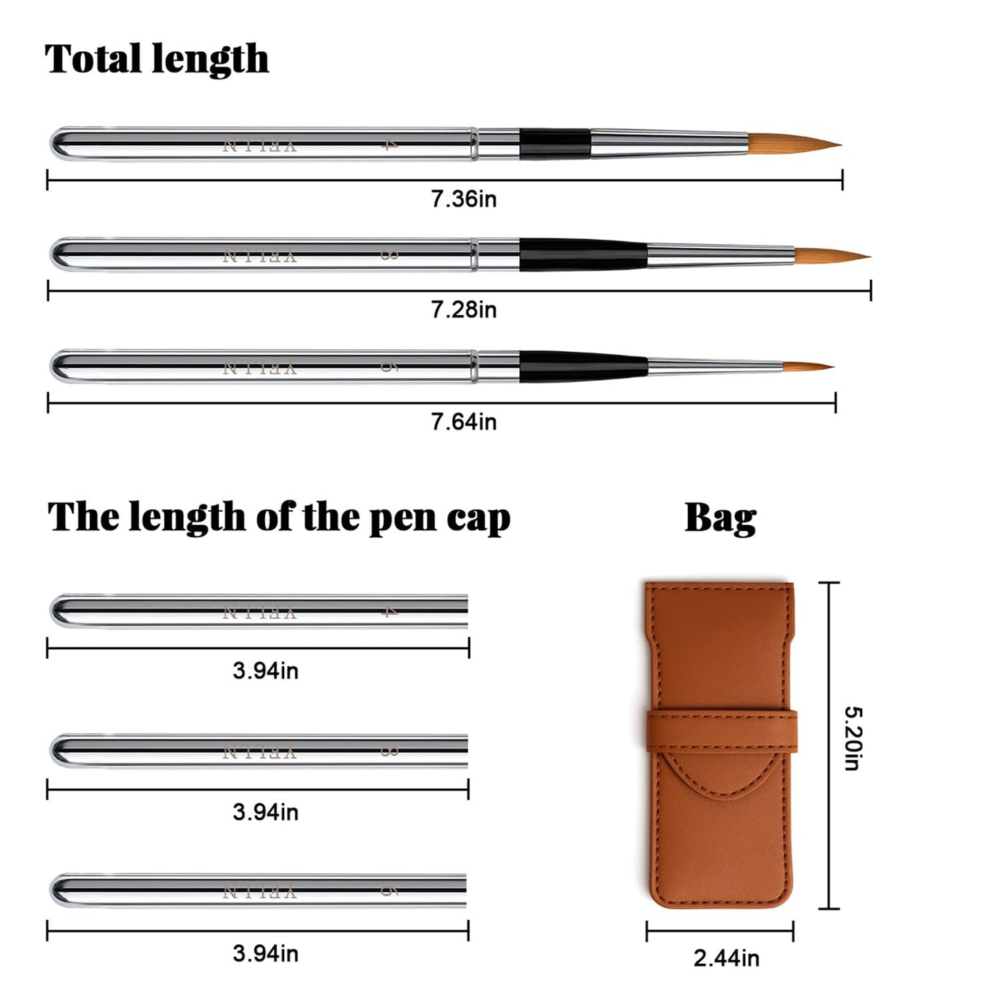 Travel Watercolor Brushes, Travel Kit with Leather Pouch Perfect for Watercolor Acrylics Gouache Ink Painting