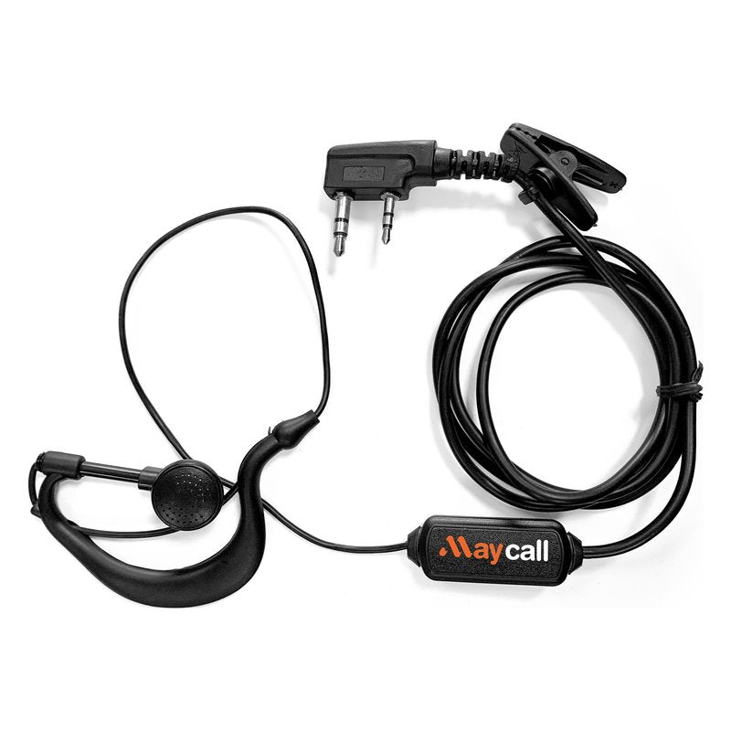 Maycall 5 Pack Walkie Talkie Earpiece with Mic Two Way Radio Earpiece 2 Pin Microphone Headset for Walkie Talkies Radio Compatible with ‎Retevis Baofeng Arcshell Kenwood Etc