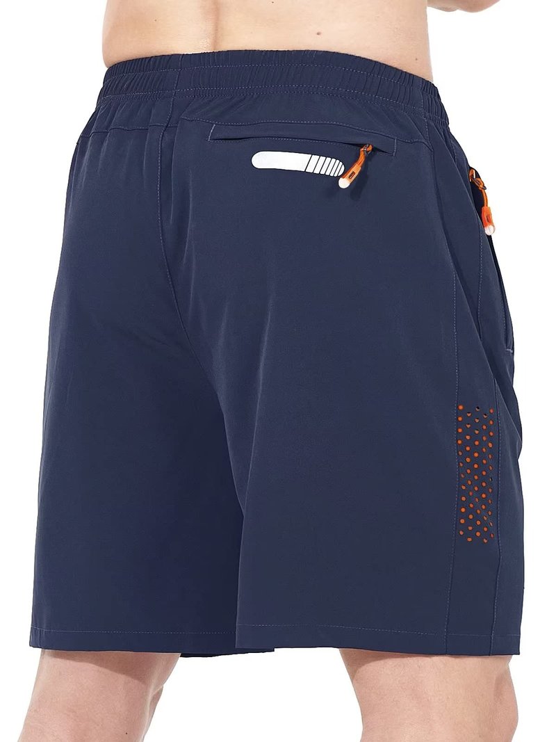 NORTHYARD Men's Athletic Running Shorts Gym Workout 7"/9"/5" Quick Dry Lightweight Sports Basketball Tennis 3 Zipper Pockets Navy XL