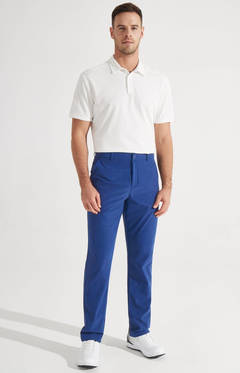 Libin Men's Dress Pants 32" Comfy Business Casual Golf Pants Quick Dry Lightweight Clothing for Men Travel Vocation Work Trousers Water Resistant, Royal Blue, 40W x 32L