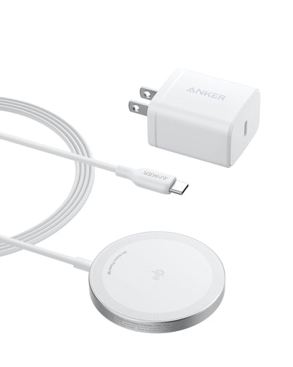Anker MagSafe Charger Pad, MagGo iPhone 16 Wireless Charging Pad, Qi2 Certified 15W Wireless Charger, Compatible with iPhone 16/16 Plus/16 Pro/16 Pro Max/15/14/13/12 Series (USB-C Adapter Included)