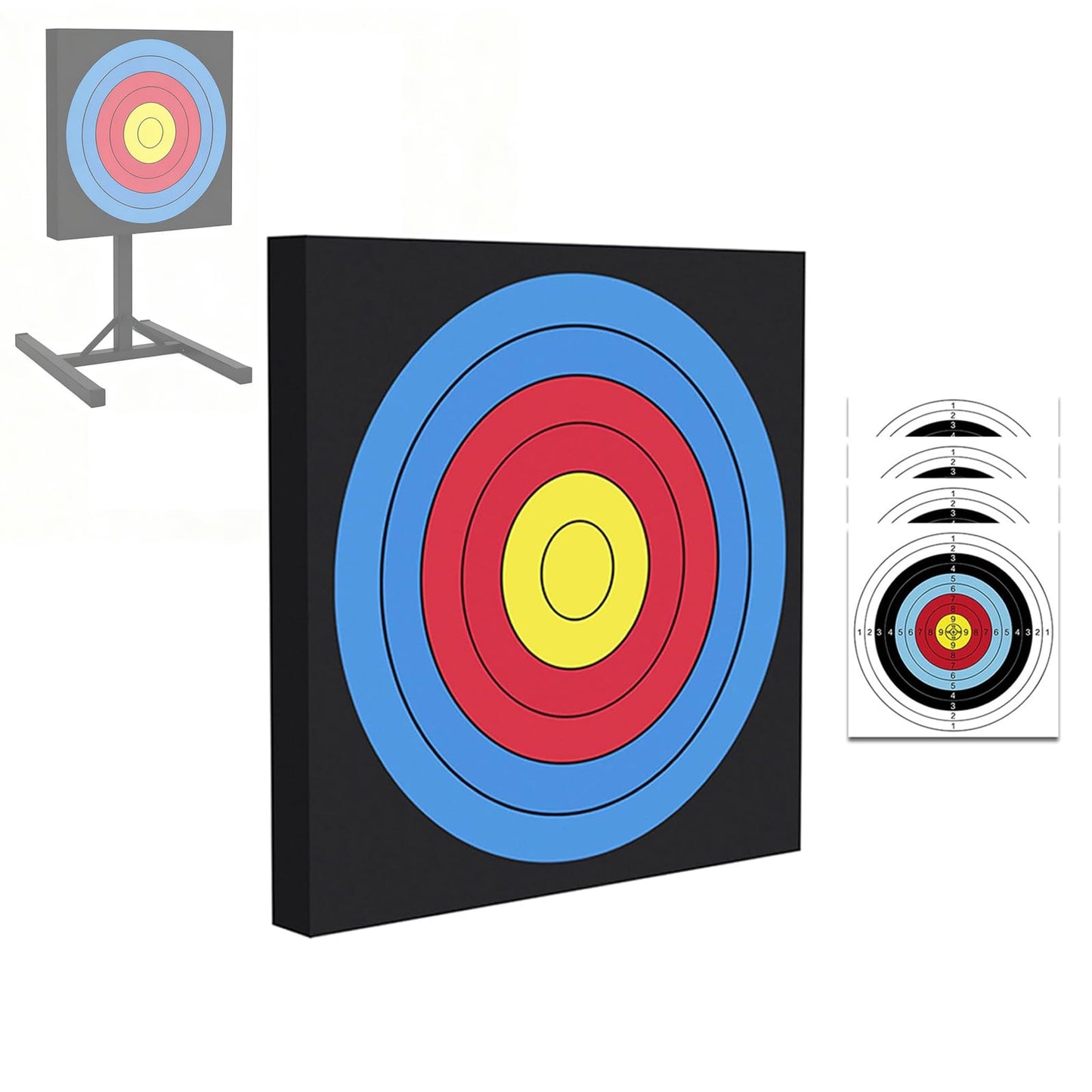 FENJANER Archery Target for Backyard Youth EVA Arrow Target Square Moving Foam Targets for Outdoor Shooting Practice Training Compound Bow and Recurve Bow