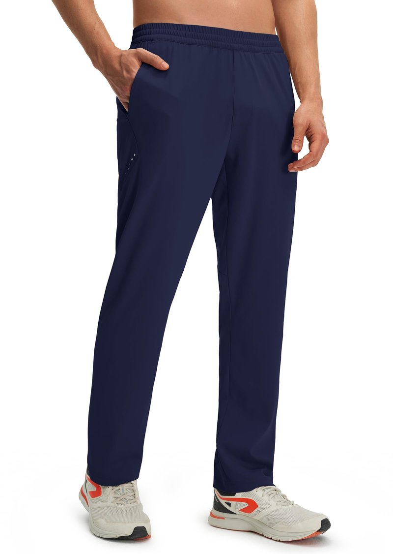 M MAELREG Men's Workout Pants with Pockets Lightweight Stretch Joggers for Running Soccer Gym Mens Joggers Navy