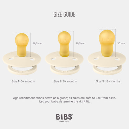 BIBS Colour Studio Soother 2-Pack, BPA Free Dummy Pacifier, Round Nipple. Natural Rubber Latex, Made in Denmark, Size 2 (6-18 Months), Breeze/Petrol