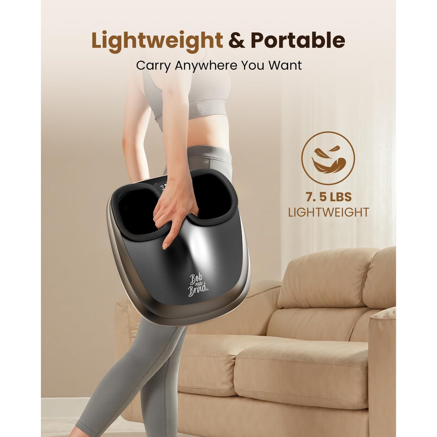 BOB AND BRAD Foot Massager Machine with Heat and Remote, Fits up to Men Size 14, Electric Shiatsu Deep Kneading Foot Massager, Relieve for Plantar Fasciitis and Neuropathy Pain