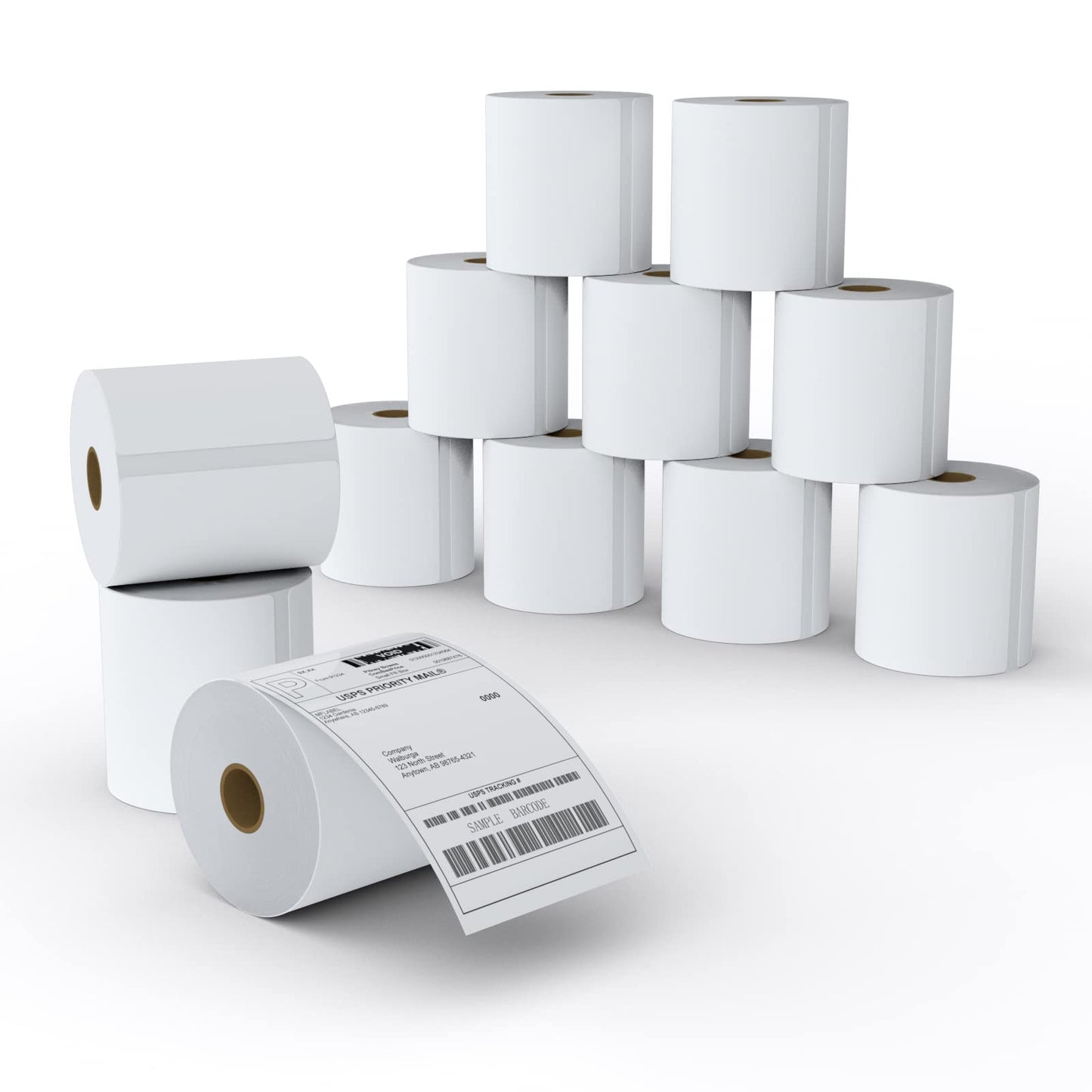 MFLABEL 4x6 Direct Thermal Shipping Labels - 12 Rolls of 450 Labels/Roll, Compatible with Zebra 2844/ZP450/ZP500/ZP505, USPS/FedEx/UPS/Amazon Shipping, Smudge-Resistant & Permanent Adhesive