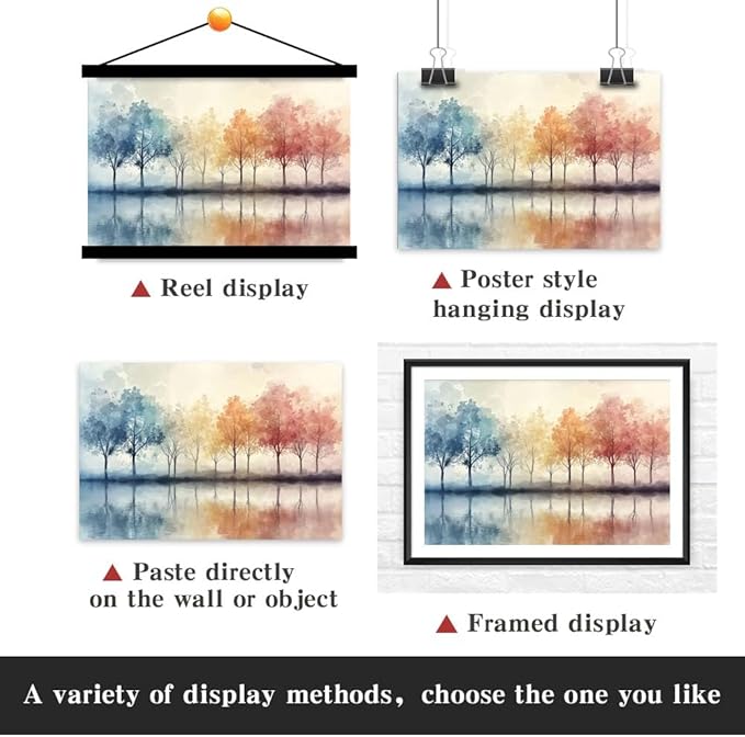Yesad Trees Pictures, Abstract Wall Art Watercolor Tree Prints Artwork Nature Canvas Painting Landscape Poster Botanical Wall Décor for Living Room Bedroom Office Farmhouse (Unframed,36”x24”, Tree9)