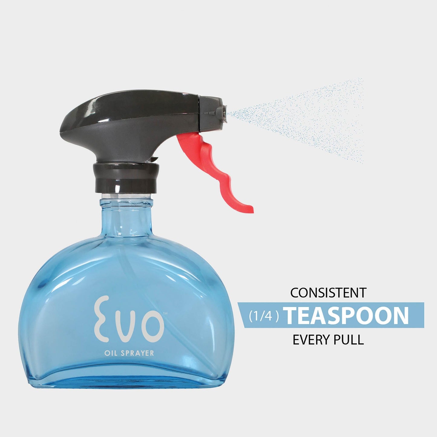 Evo Oil Sprayer Glass, Non-Aerosol for Olive, Cooking Oils, and Vinegars, Yellow, 6-Ounce Capacity