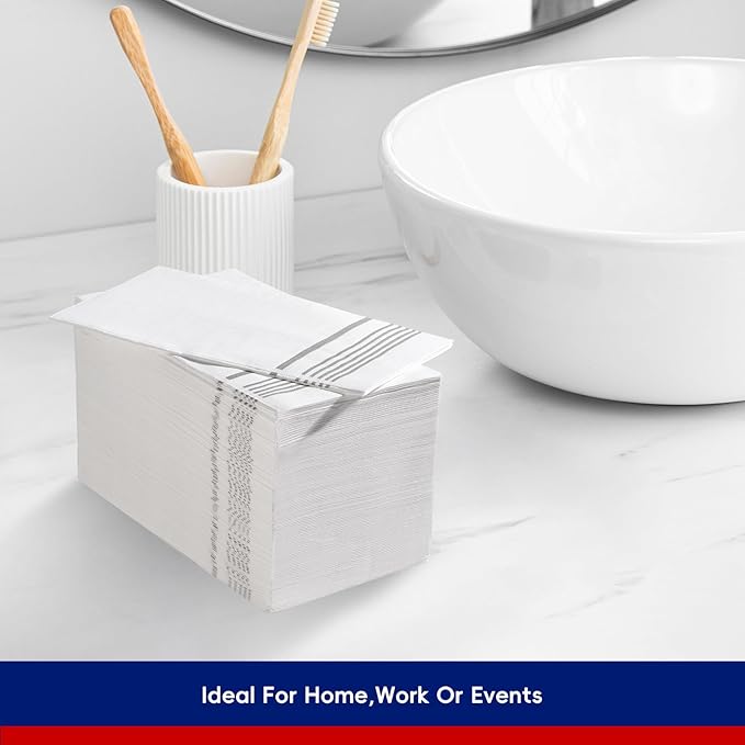 200 Pack Paper Napkins Disposable Guest Towels, Absorbent Paper Hand Towels