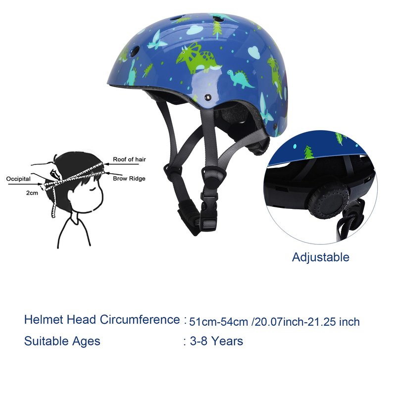 Kids Helmet with Knee Pads Elbow Pads and Wrist Guards,Child Protective Gear for Boys Girls Age 3-5-8 Years fit Roller Skates, Skateboarding, Scooter Bicycle Skate Scooter Skateboard