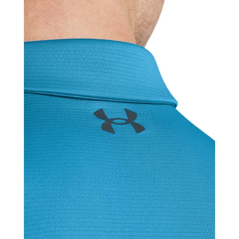Under Armour Men's Tech Golf Polo, (421) Capri / / Pitch Gray, X-Large