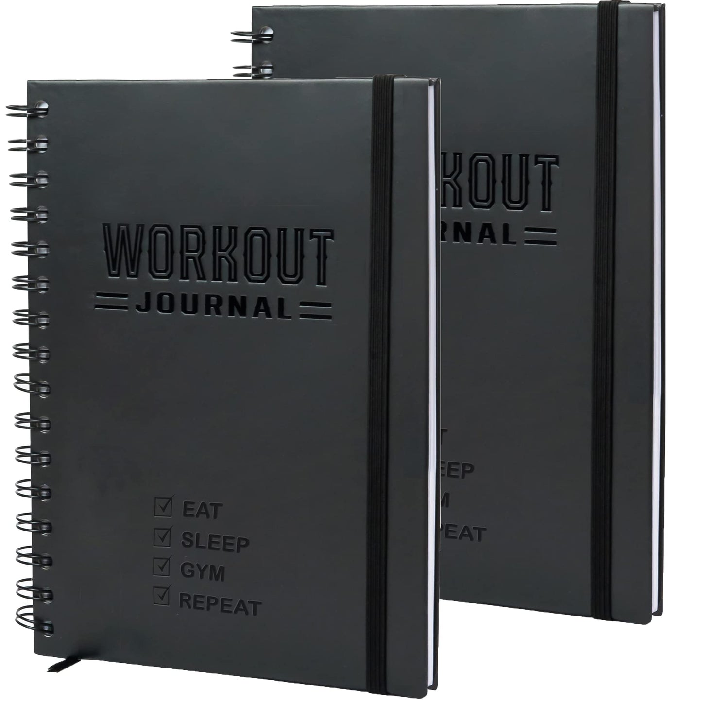 Nextnoid Hardcover Fitness Planner Workout Journal for Men & Women - A5 Sturdy Fitness Log Book to Track Gym & Home Workouts - Separately Packaged 2 Pieces