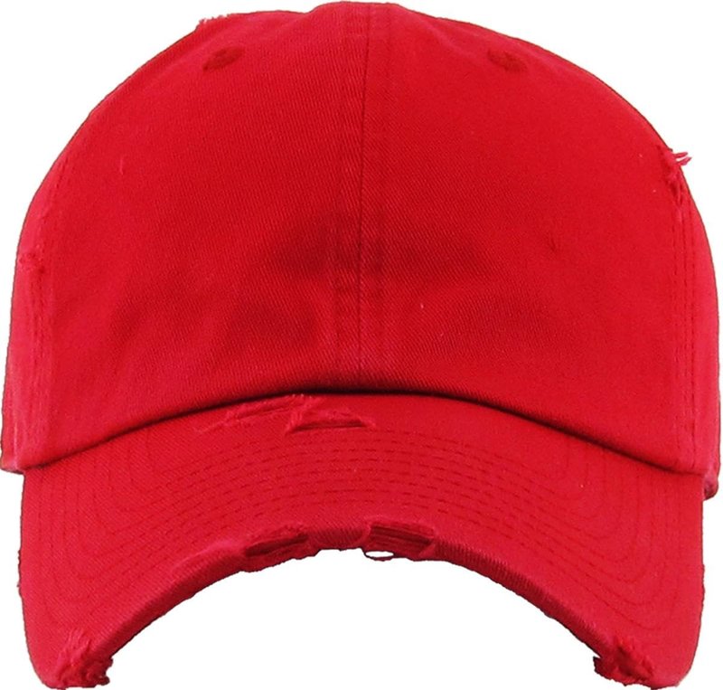 KBETHOS KBE-VINTAGE RED Washed Cotton Baseball Cap, Red
