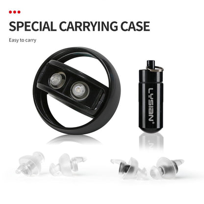 LYSIAN High Fidelity Concert Ear Plugs, 23dB Noise Reduction Musician Earplugs for Festivals, DJs, Drummers, Raves and Motorcycle Riding, Reusable Hearing Protection, 2 Pairs with Carrying Case