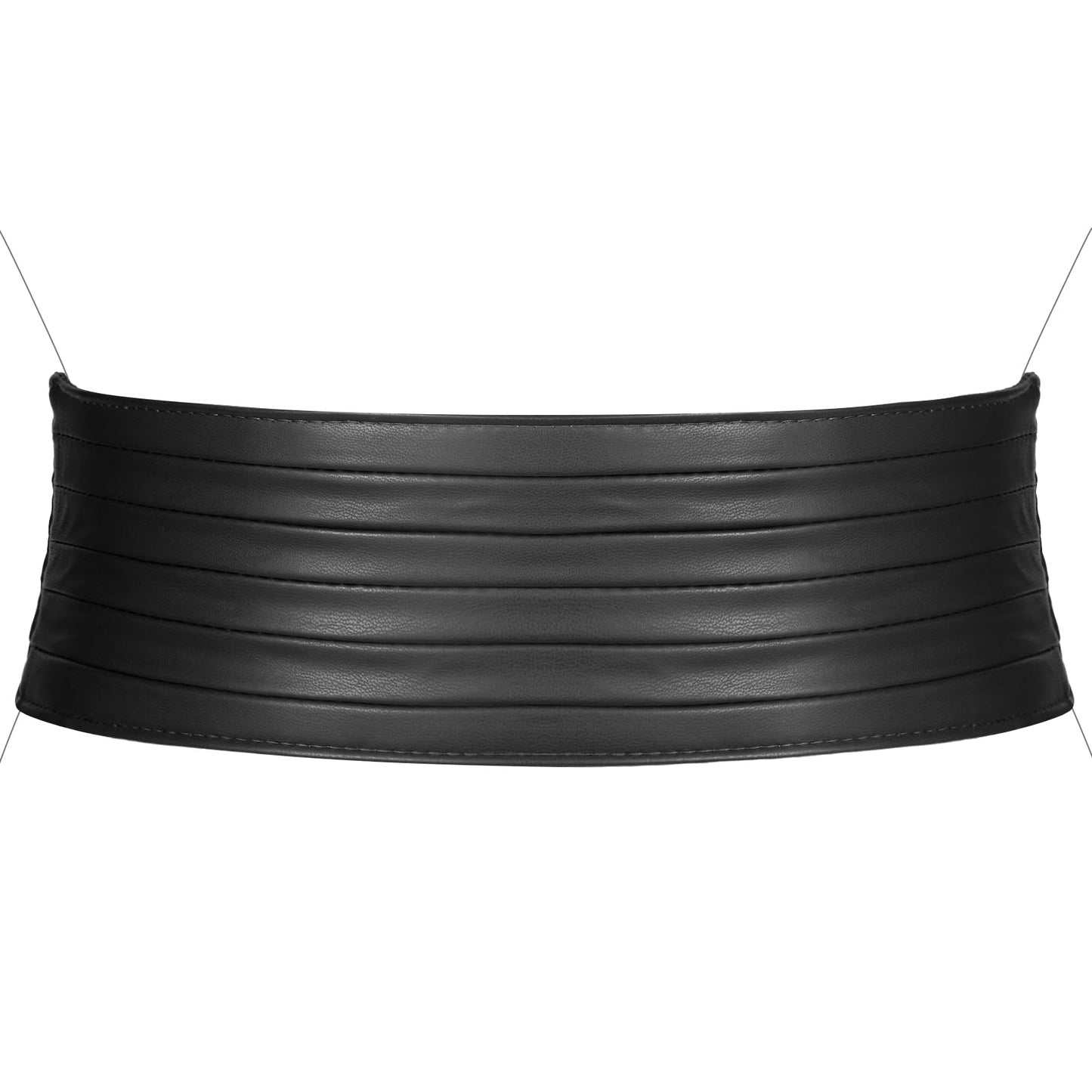 VONMELLI Wide Elastic Belts for Women Dresss Fashion Stretchy Black Waist Leather Belt Ladies Corset Belts, M