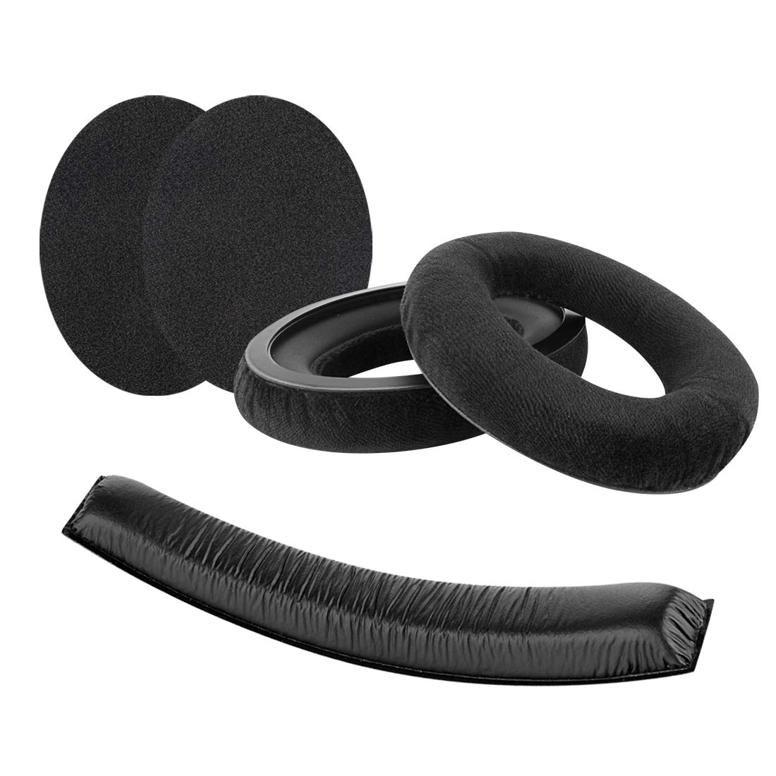 Geekria Earpad and Headband Set Compatible with Sennheiser HD 380/380 Pro, PC350, Game Zero Headphones, Repair Parts Suit (Black)