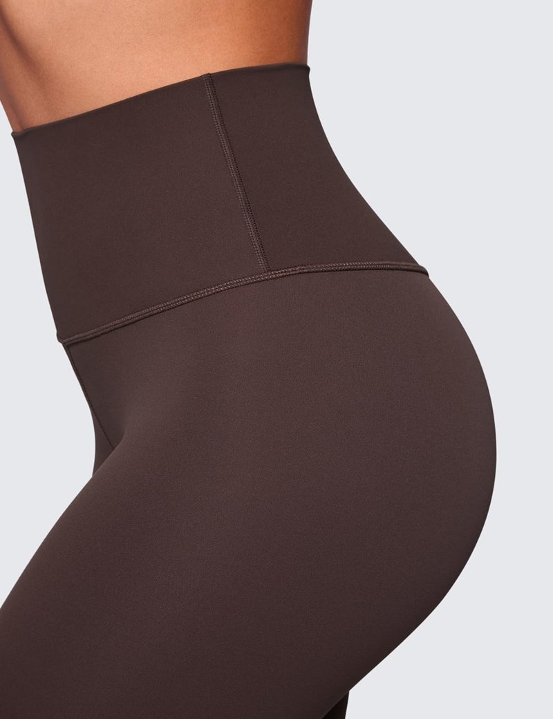 CRZ YOGA ButterLuxe Biker Shorts 6" - High Waisted Workout Running Volleyball Spandex Yoga Womens Hot Fudge Brown Large