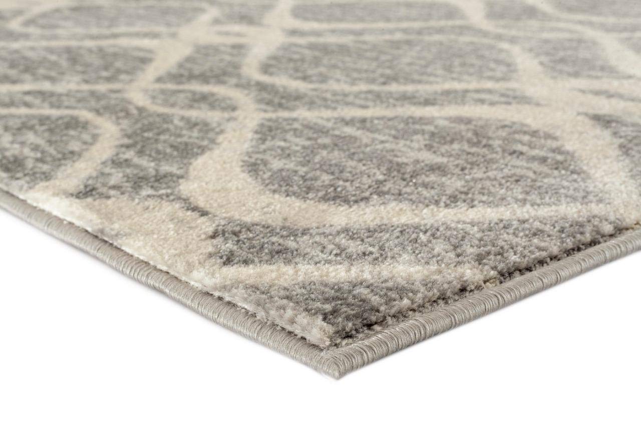 LUXE WEAVERS Diana Collection 1817 Dark Grey 8x10 Geometric Area Rug