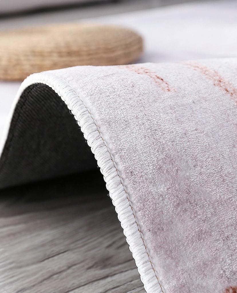Lxdecao Soft Faux Wool Fluffly Black Rug Irregular Shaped Aesthetic Abstract Modern Area Rug for Livingroom Bedroom Dining Office 4x6 Throw Rugs Washable Cute Bathroom
