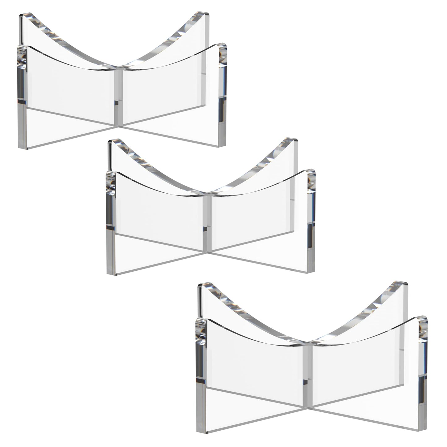 UoYeet Ultra-Clear Acrylic Sports Ball Display Stand (3-Pack), Thick Shatterproof Holder for Softball, Baseball, Golf Ball & Memorabilia – Small Size 1.97 x 1.1 inch