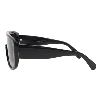 PASTL Women's Polarized Sunglasses Oversized Square Shield Style UV400 Black, Brown