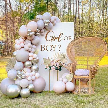 Girl Or Boy Decal Sign for Balloons Arch Backdrop, Large Adhesive Sign Decal Letters Sticker Wall Decor Decorations for Baby Shower Gender Reveal Party