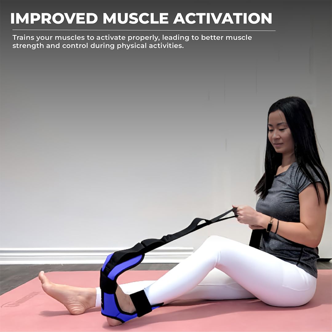 Yaghzu Foot and Calf Stretcher - Stretching Strap for Plantar Fasciitis, Achilles Tendonitis, Heel Spurs, Foot Drop, & Hamstring, Versatile Stretch Strap Used as Leg stretcher, Hamstring Stretcher and Foot Stretcher