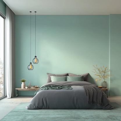 EVOLVE Interior Paint & Primer, Satin (Seafoam Green), 1 Gallon – Available in 50+ Colors, One-Coat Coverage, Excellent Hide, Low VOC, Low Odor, Washable Interior Paint