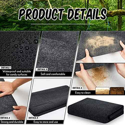 Haull Outdoor Storage Shed Floor Moat Waterproof Outdoor Carport Mat Thickened Soft Patio Furniture Pad Washable with Non Slip Backing, Storage Shed Not Included(8.2 x 10.2 ft)