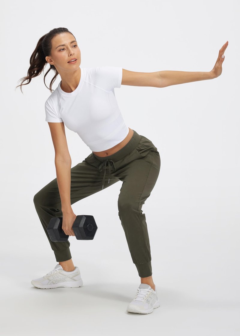 Libin Joggers for Women Petite/Regular/Tall Dance Sweatpants Athletic Workout Tapered Lounge Casual Teacher Pants for Running Yoga Cloths, Olive Green XS