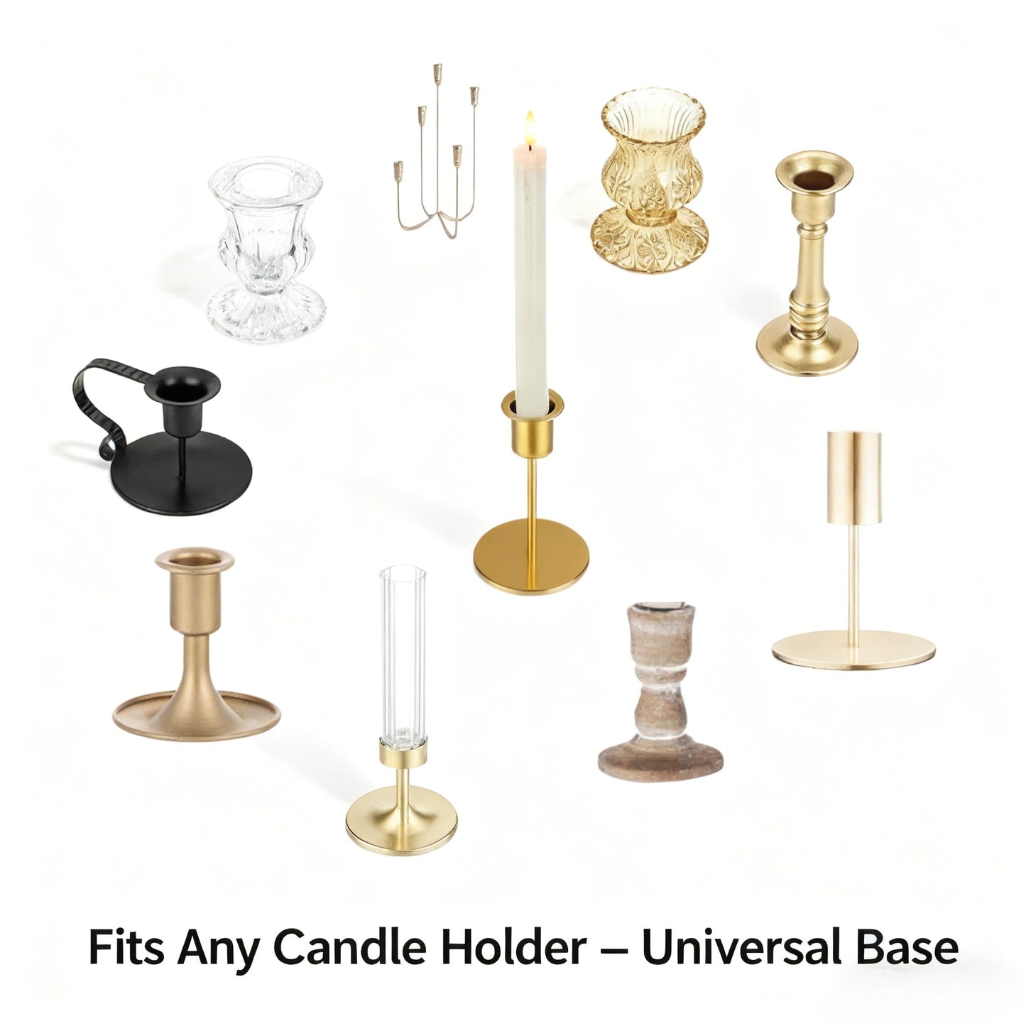HL Flameless Taper Candles with Remote Timer, 450H+ Long Lasting Battery Operated LED Candlesticks with Warm 3D Flickering Flame, 9.6" Window Candles for Halloween Christmas Home Decor (Ivory 6Pcs)