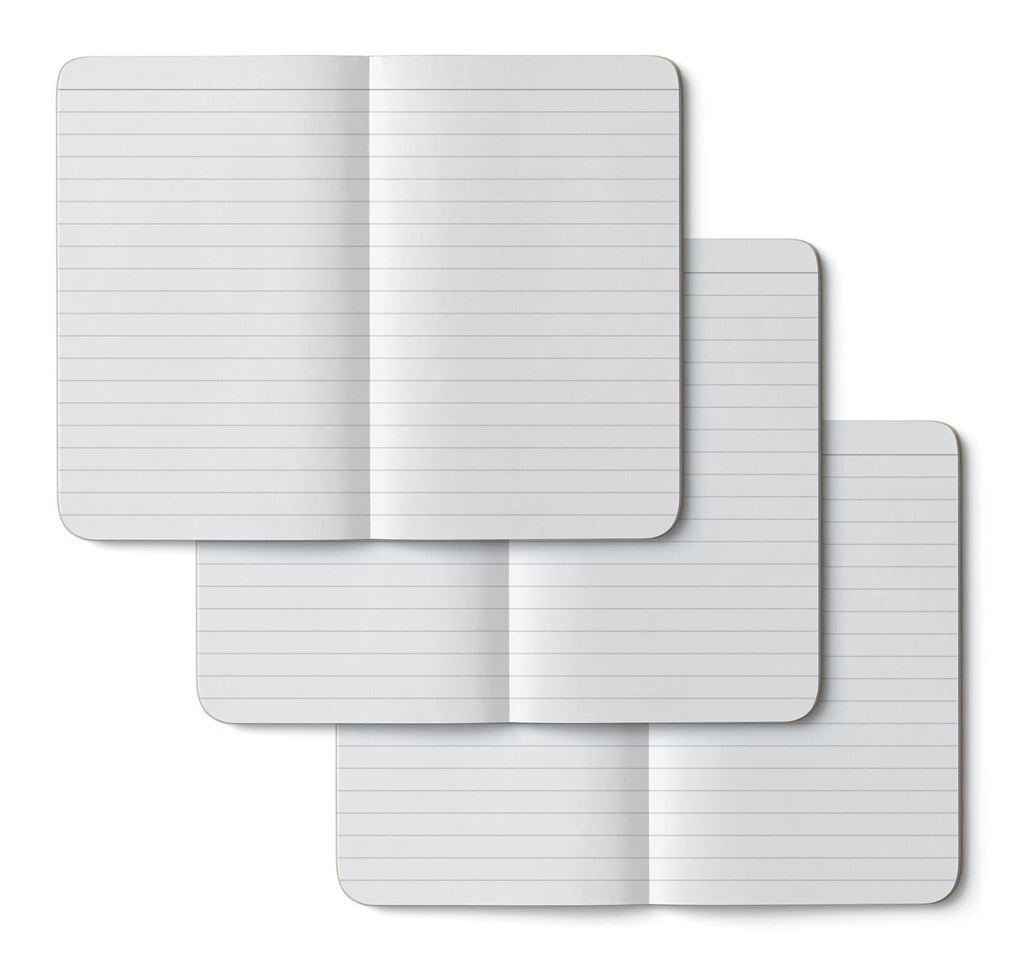 Eco Books Small Pocket Notebook Pack – 3.5 x 5.5 In., 48Page Lined Paper Mini Notebooks Made with FSCCertified Recycled Paper – 80# Kraft Paper Cover, 60# Interior Pages – Kraft Paper Notebooks by