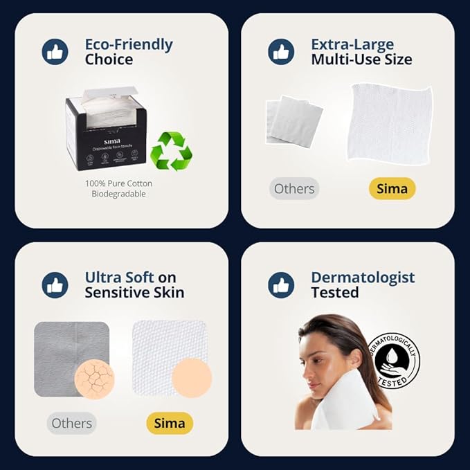 Sima Disposable Face Towels for Drying
