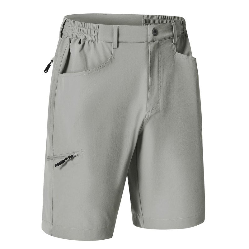 TBMPOY Men's Golf Shorts 9" Lightweight Quick Dry Hiking Cargo Shorts Casual Travel Outdoor with 4 Pockets Light Grey 38