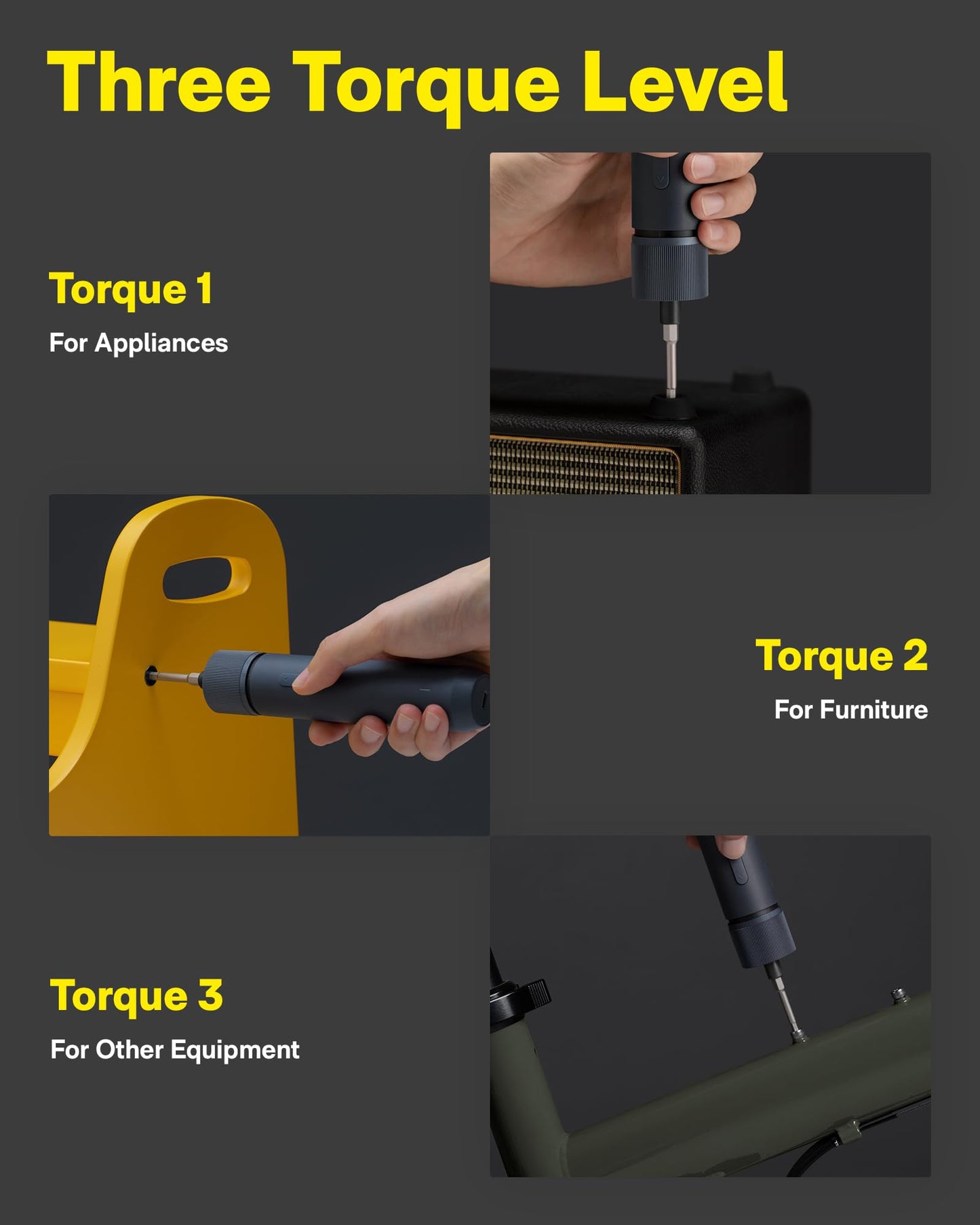 HOTO 25-Piece Upgraded Electric Screwdriver Kit, 1/4'' Hex, Magnetic Lid, 1500mAh Rechargeable Cordless Screwdriver, LED Light, Ideal for Furniture Assembly, Home Repair & Garage Projects