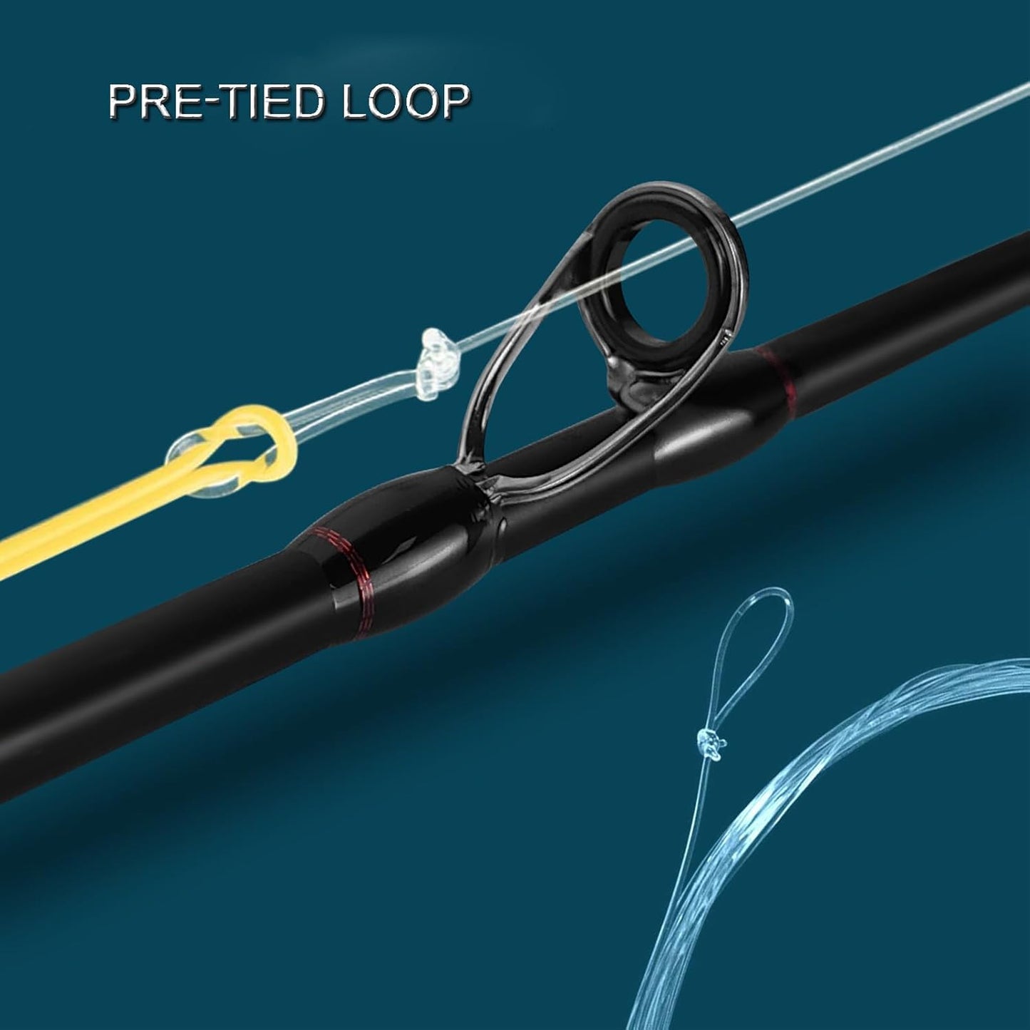 Aventik Fly Fishing Tapered Leader Pre-Tied Loop Fishing Leader Line 7.5FT 9.0FT 12FT 6/12 Pack Tensile Strength- Abrasion Resistance- Low Memory Freshwater Saltwater (9.0FT-6pcs, 4X-5.4LB)