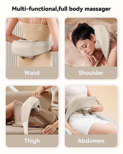 Snailax Neck Massager for Pain Relief Deep Tissue, Neck Massage with Heat, Cordless Massager for Back and Shoulder Pain, Deep Kneading Back Massager, Gift for Mom Dad