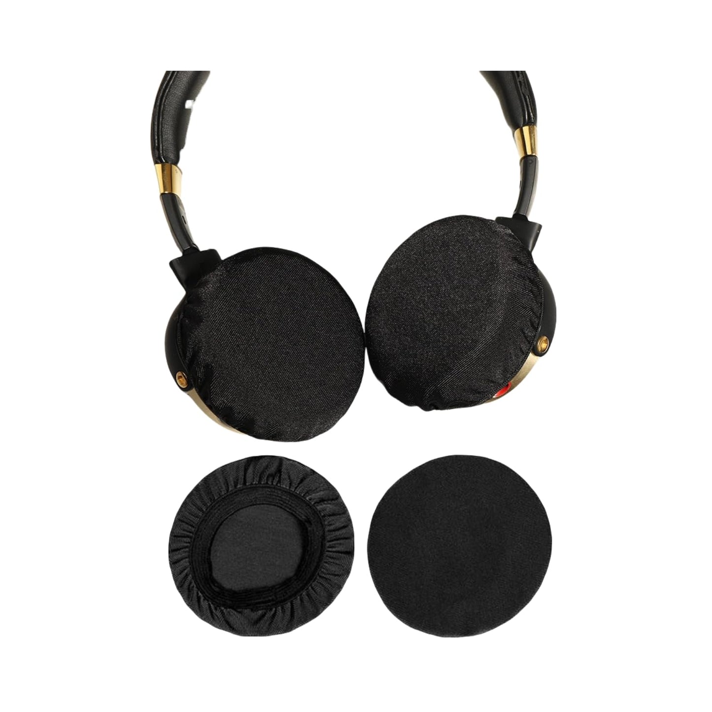 HAOQUOOU 2 Pairs Headphone Earpad Covers，Replacement Earpads Cushions， Headphone Sweat Covers Washable and Stretchable Ear Pads Protectors for Gym Libraries, Studying Gaming (9-11 cm)