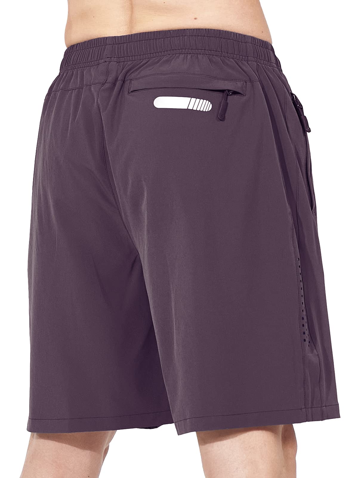 NORTHYARD Men's Athletic Running Shorts Quick Dry Workout Shorts 7"/ 5"/ 9" Lightweight Sports Gym Basketball Shorts Hiking Exercise Plum 2XL