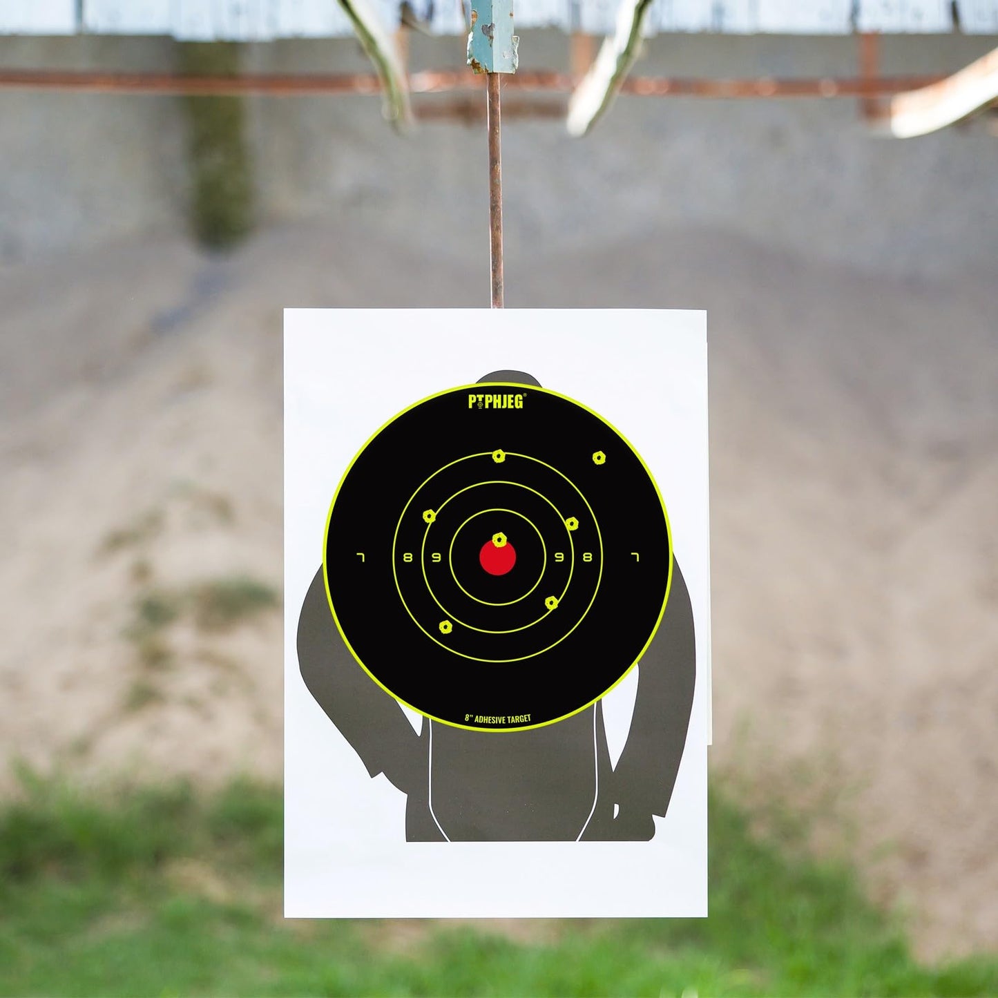 PTPHJEG Bright Fluorescent Yellow Adhesive Splatter Shooting Targets 8x8 Inches (50 Pack)