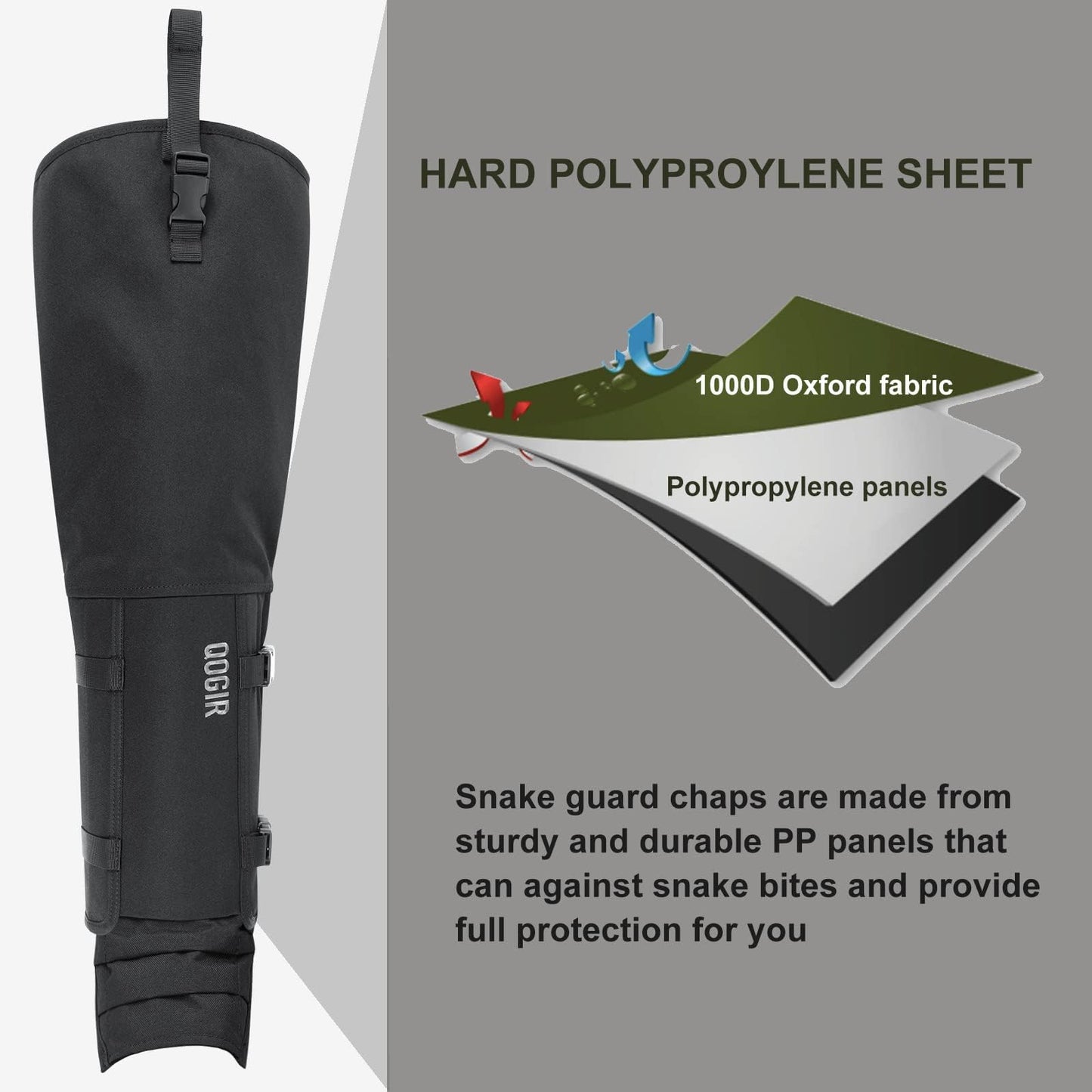CAMOMAX Snake Chaps: Snake Gaiters for Men Offer Snake Bite Protection from Ankle to Thigh