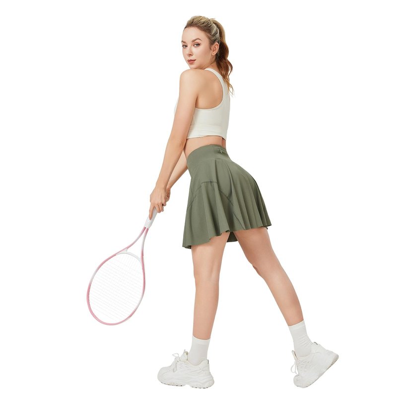 ANIVIVO Womens Tennis Skirt Athletic Golf Skorts for Women with Pockets Running Workout Skorts Skirts High Waisted (Sage Green,S)
