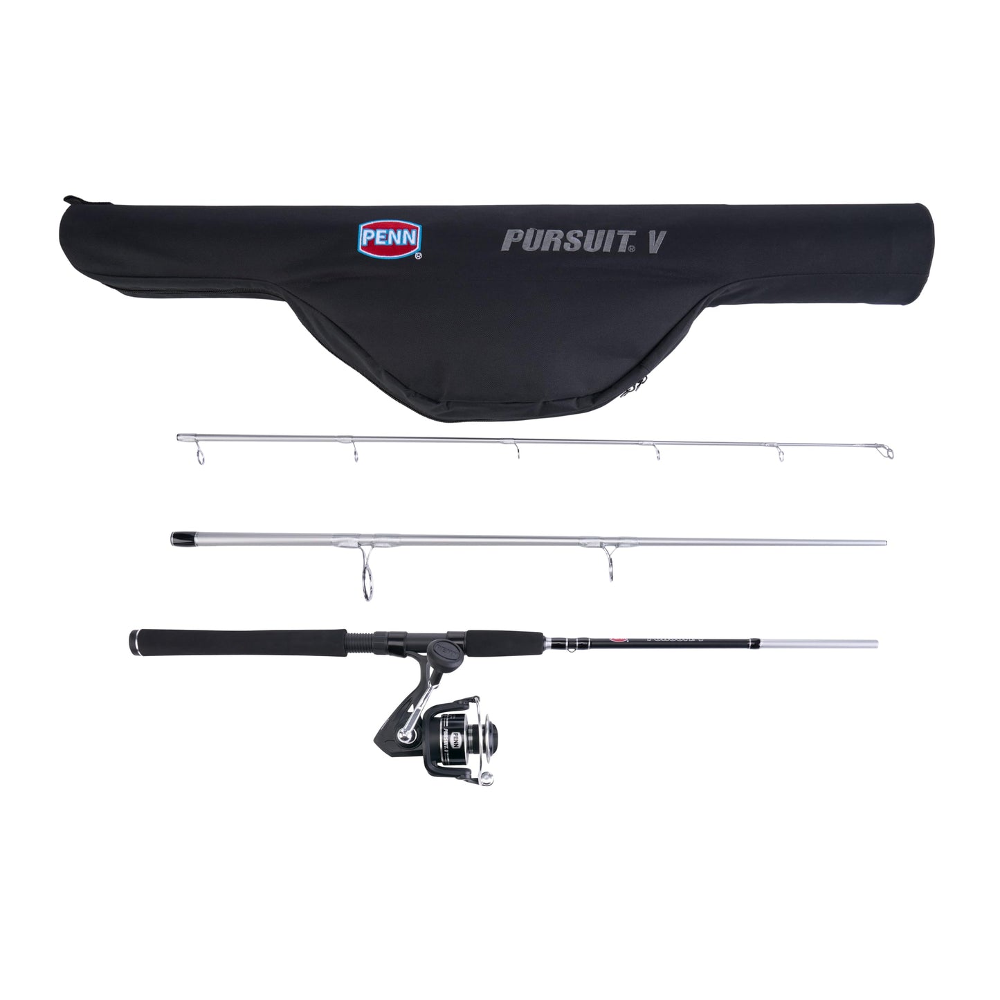 Penn Pursuit V Travel Spinning Reel 7' 3-PieceFishing Rod Combo, Graphite Composite Rod Blank Construction, EVA Handles